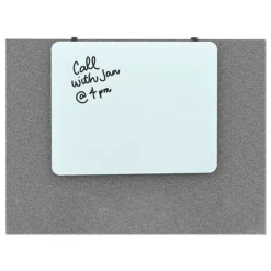 Clearance 20 in. x 16 in. Cubicle Glass Dry Erase Board - White Surface Office Presentation Supplies|Cleaning & Janitorial Supplies