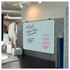 Clearance 20 in. x 16 in. Cubicle Glass Dry Erase Board - White Surface Office Presentation Supplies|Cleaning & Janitorial Supplies