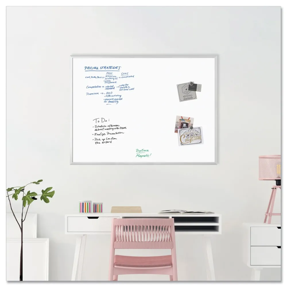 Sale 48 in. x 36 in. Magnetic Dry Erase Board - White Surface/Satin Aluminum Frame Office Presentation Supplies|Cleaning & Janitorial Supplies