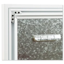 Best 35 in. x 23 in. Monthly View 3-N-1 Magnetic Glass Dry Erase Combo Board - White Aluminum Office Presentation Supplies