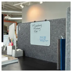 Hot 12 x 12 Cubicle Glass Dry Erase Board - White Surface Office Presentation Supplies