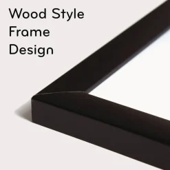 Hot 35 x 23 Magnetic Dry Erase Board with Wood Frame - White Surface/Black Frame Office Presentation Supplies