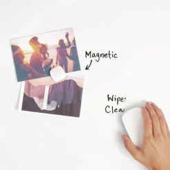 Hot 35 x 23 Magnetic Dry Erase Board with Wood Frame - White Surface/Black Frame Office Presentation Supplies