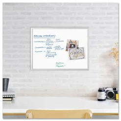 Clearance 23 x 17 Magnetic Dry Erase Board with Aluminum Frame - White Surface/Silver Frame Office Presentation Supplies