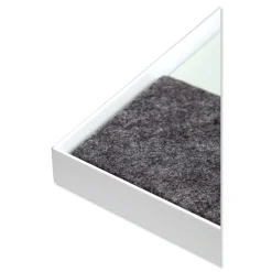 Hot 3N1 48 x 36 Magnetic Glass Dry Erase Combo Board - Gray/White Surface/White Frame Cleaning & Janitorial Supplies