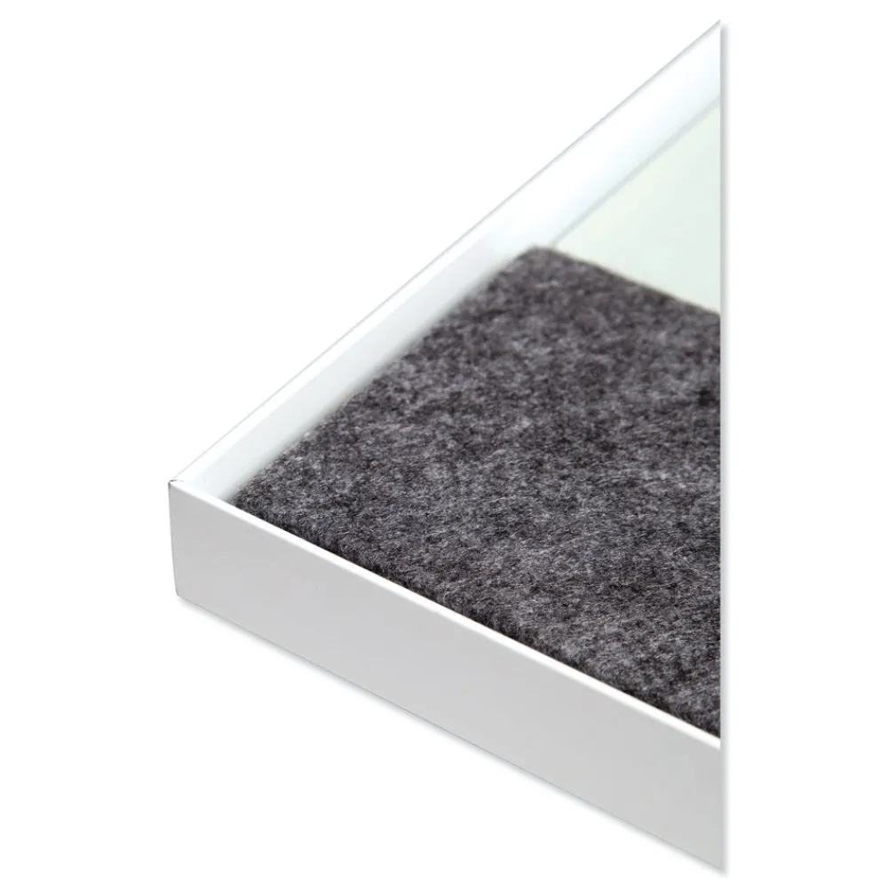 Hot 3N1 48 x 36 Magnetic Glass Dry Erase Combo Board - Gray/White Surface/White Frame Cleaning & Janitorial Supplies