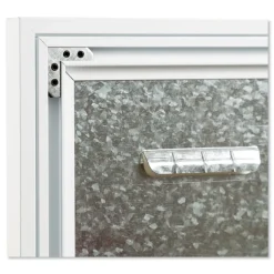 Hot 3N1 48 x 36 Magnetic Glass Dry Erase Combo Board - Gray/White Surface/White Frame Cleaning & Janitorial Supplies