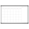 Discount PINIT 35 x 23 Magnetic Dry Erase Undated One Month Calendar - White Office Presentation Supplies