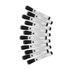 Sale U-Defense Antimicrobial Broad Chisel Tip Dry-Erase Markers - Black (12/Pack) Pens, Pencils & Markers