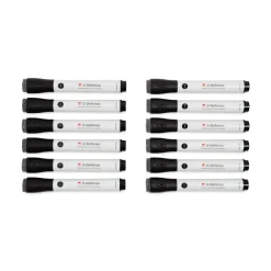 Sale U-Defense Antimicrobial Broad Chisel Tip Dry-Erase Markers - Black (12/Pack) Pens, Pencils & Markers