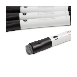 Sale U-Defense Antimicrobial Broad Chisel Tip Dry-Erase Markers - Black (12/Pack) Pens, Pencils & Markers