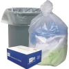 Discount 45 Gallon 12 microns 40 in. x 48 in. Can Liners - Natural (250/Carton) Trash & Waste Bins
