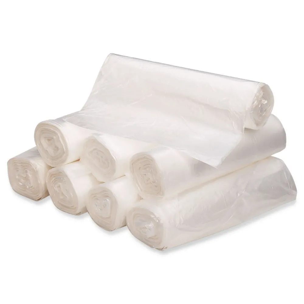 Discount 45 Gallon 12 microns 40 in. x 48 in. Can Liners - Natural (250/Carton) Trash & Waste Bins