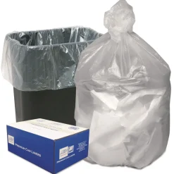 Online 24 in. x 33 in. 16-Gallon 8 mic. Can Liners - Natural (1000/Carton) Trash & Waste Bins