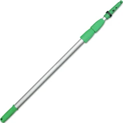 Best 14 ft. Three Sections Opti-Loc Aluminum Extension Pole - Green/Silver Cleaning & Janitorial Supplies