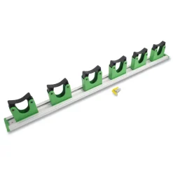 Clearance 28 in. x 3.15 in. x 2.17 in. Hang Up Cleaning Holder - Silver/Green Cleaning & Janitorial Supplies