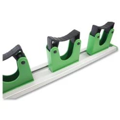 Clearance 28 in. x 3.15 in. x 2.17 in. Hang Up Cleaning Holder - Silver/Green Cleaning & Janitorial Supplies