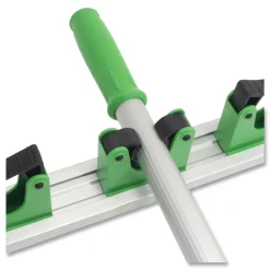 Clearance 28 in. x 3.15 in. x 2.17 in. Hang Up Cleaning Holder - Silver/Green Cleaning & Janitorial Supplies