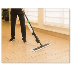 Sale Excella 18.5 in. x 5 in. Single-Use Spunlace Mop Pad - White Cleaning & Janitorial Supplies