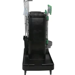 Best ZoneCleanRx 23.5 in. x 25 in. x 25 in. 3 Shelves Plastic Janitorial Carts - Black Cleaning & Janitorial Supplies