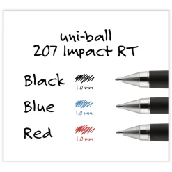 New 207 Impact RT Gel Bold 1 mm Conical Tip Pen Refills - Black Ink (2/Pack) Pens, Pencils & Markers