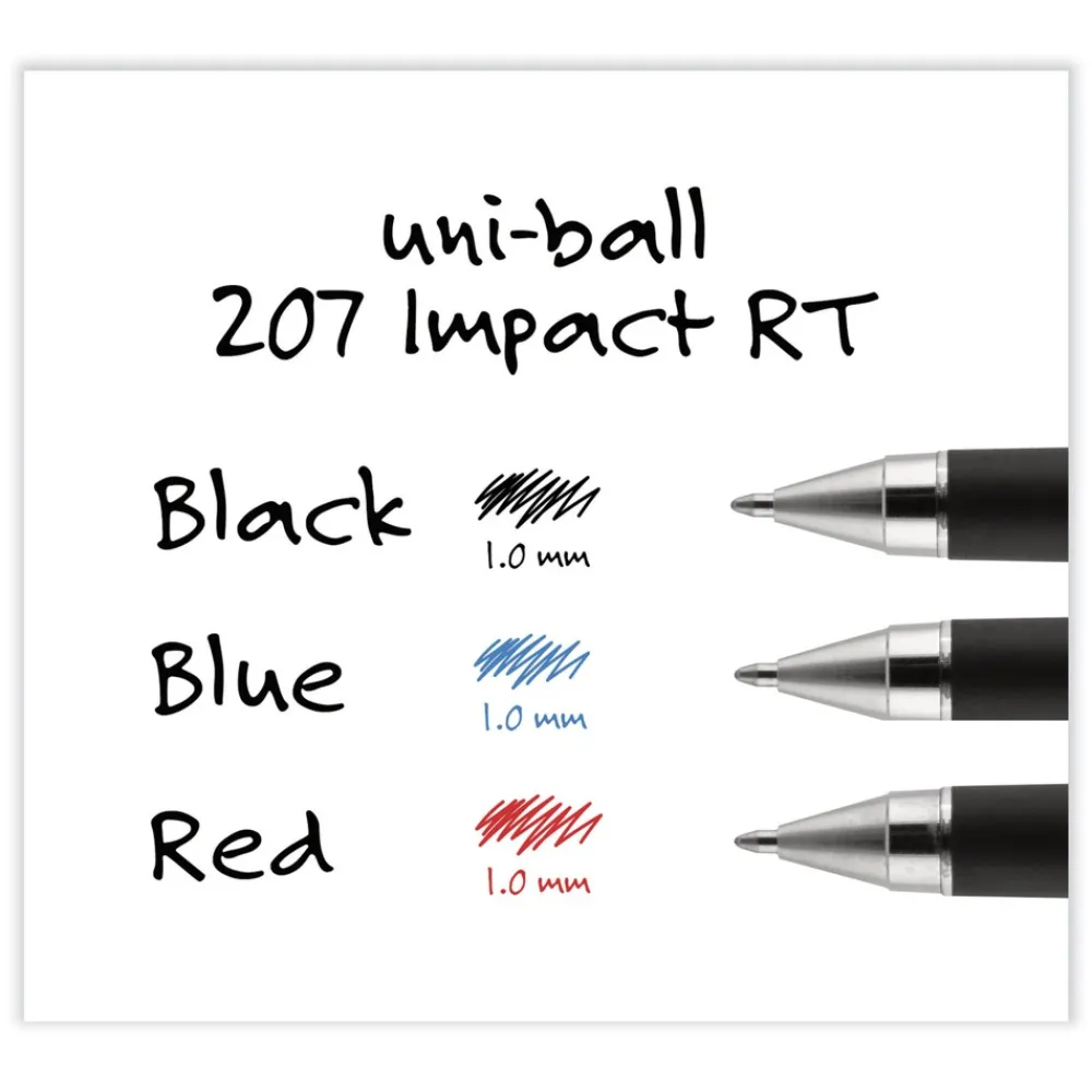 New 207 Impact RT Gel Bold 1 mm Conical Tip Pen Refills - Black Ink (2/Pack) Pens, Pencils & Markers