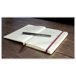 New Deluxe Extra-Fine 0.5 mm Rollerball Pen - Blue Ink/Metallic Gray/Black/Blue Barrel (1-Dozen) Pens, Pencils & Markers