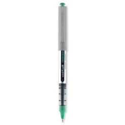 Clearance Fine 0.7 mm VISION Stick Roller Ball Pen - Green Ink, Silver/Green/Clear Barrel (1-Dozen) Pens, Pencils & Markers