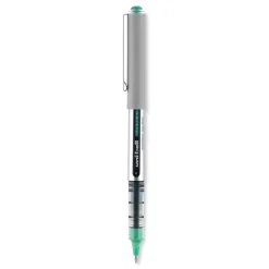 Clearance Fine 0.7 mm VISION Stick Roller Ball Pen - Green Ink, Silver/Green/Clear Barrel (1-Dozen) Pens, Pencils & Markers