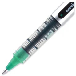 Clearance Fine 0.7 mm VISION Stick Roller Ball Pen - Green Ink, Silver/Green/Clear Barrel (1-Dozen) Pens, Pencils & Markers