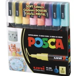 Online Fine Bullet Tip 0.9 mm/1.3 mm Water-Based Paint Markers - Assorted Colors (8/Set) Pens, Pencils & Markers