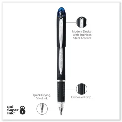 Hot Jetstream Hybrid Bold 1 mm Gel Pen - Black/Silver/Blue Barrel Pens, Pencils & Markers