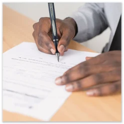 Hot Jetstream Hybrid Bold 1 mm Gel Pen - Black/Silver/Blue Barrel Pens, Pencils & Markers