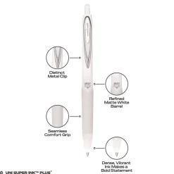 Best Medium 0.7 mm 207 Plusplus Retractable Gel Pen - Black Ink, White Barrel (1-Dozen) Pens, Pencils & Markers