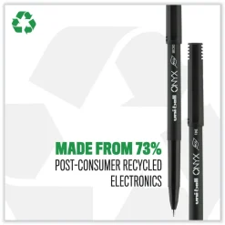 ONYX Extra-Fine 0.5 mm Roller Ball Pen - Black/Blue Barrel (1-Dozen) Pens, Pencils & Markers