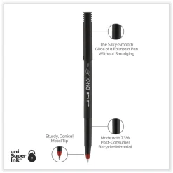 Hot ONYX Fine 0.7 mm Roller Ball Pen - Black/Red Barrel (1-Dozen) Pens, Pencils & Markers