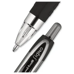 Clearance Signo 207 Bold 1 millimeter Retractable Gel Pen - Black Ink/Smoke/Black Barrel (1-Dozen) Pens, Pencils & Markers