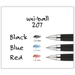 Clearance Signo 207 Bold 1 millimeter Retractable Gel Pen - Black Ink/Smoke/Black Barrel (1-Dozen) Pens, Pencils & Markers