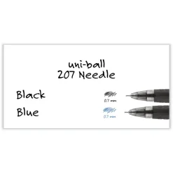 Hot Signo 207 Medium 0.7 millimeter Retractable Needle Point Gel Pen - Black Ink/Clear/Black Barrel (1-Dozen) Pens, Pencils & Markers