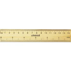 Outlet 6 in. Long Standard/Metric Flat Wood Ruler (2/Pack) Measuring Tools