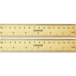Outlet 6 in. Long Standard/Metric Flat Wood Ruler (2/Pack) Measuring Tools