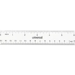 Clearance 6 in. Long Standard/Metric Plastic Ruler - Clear (2/Pack) Measuring Tools