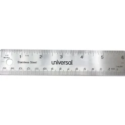 New 6 in. Long Standard/Metric Stainless Steel Ruler Measuring Tools