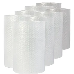 Outlet 24 in. x 50 ft. 0.19 in. Thick Bubble Packaging Perforated Every 24 in. - Clear (8/Carton) Mailing, Packing & Shipping