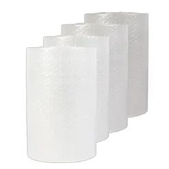 12 in. x 125 ft. 0.31 in. Thick Bubble Packaging Perforated Every 12 in. - Clear (4/Carton) Mailing, Packing & Shipping