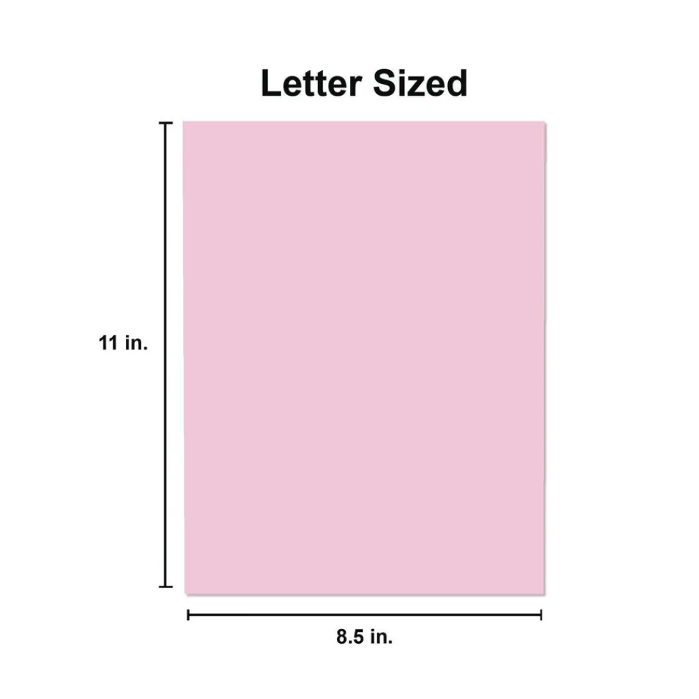 Best 8.5 in. x 11 in. 20 lbs. Bond Weight Deluxe Colored Paper - Pink (10 Reams/Carton) Paper & Printables