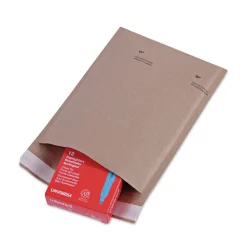 Hot 6 in. x 10 in. Barrier Bubble Air Cell Cushion Self-Adhesive Closure #0 Natural Self-Seal Cushioned Mailer - Kraft (200/Carton) Mailing, Packing & Shipping