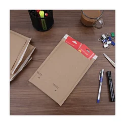 Hot 6 in. x 10 in. Barrier Bubble Air Cell Cushion Self-Adhesive Closure #0 Natural Self-Seal Cushioned Mailer - Kraft (200/Carton) Mailing, Packing & Shipping