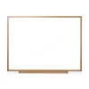Online 48 in. x 36 in. Deluxe Melamine Dry Erase Board - Melamine White Surface, Oak Fiberboard Frame Office Presentation Supplies