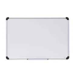 Sale 36 in. x 24 in. Deluxe Porcelain Magnetic Dry Erase Board - White Surface, Aluminum Frame Office Presentation Supplies